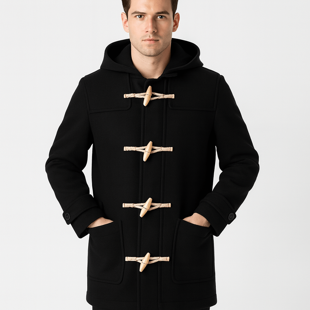 Soviska | Wełniany trencz z kapturem