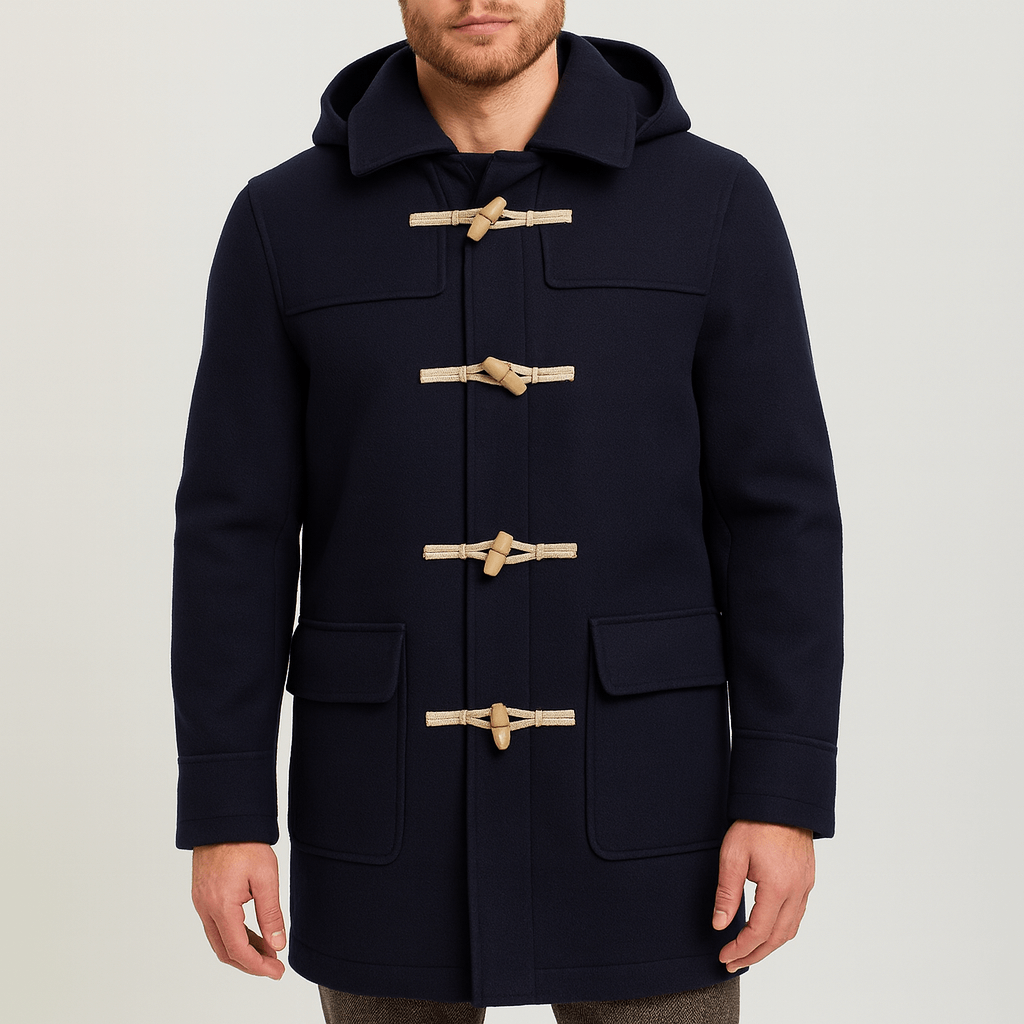 Soviska | Wełniany trencz z kapturem