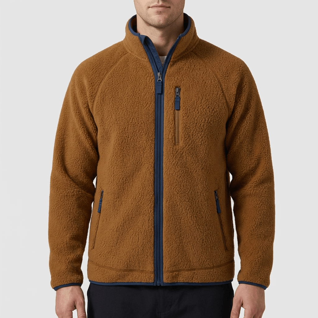 Soviska | Wygodna kurtka polarowa z wysokim kołnierzem