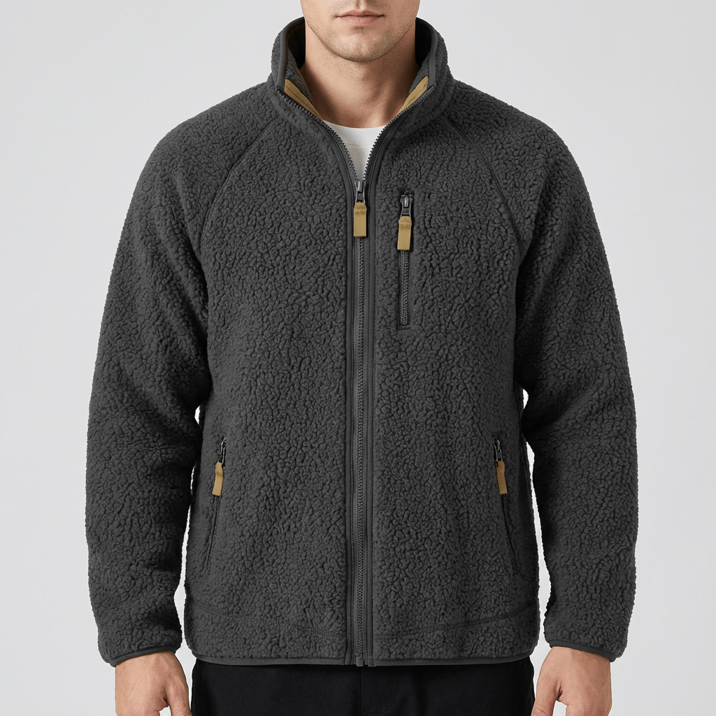 Soviska | Wygodna kurtka polarowa z wysokim kołnierzem