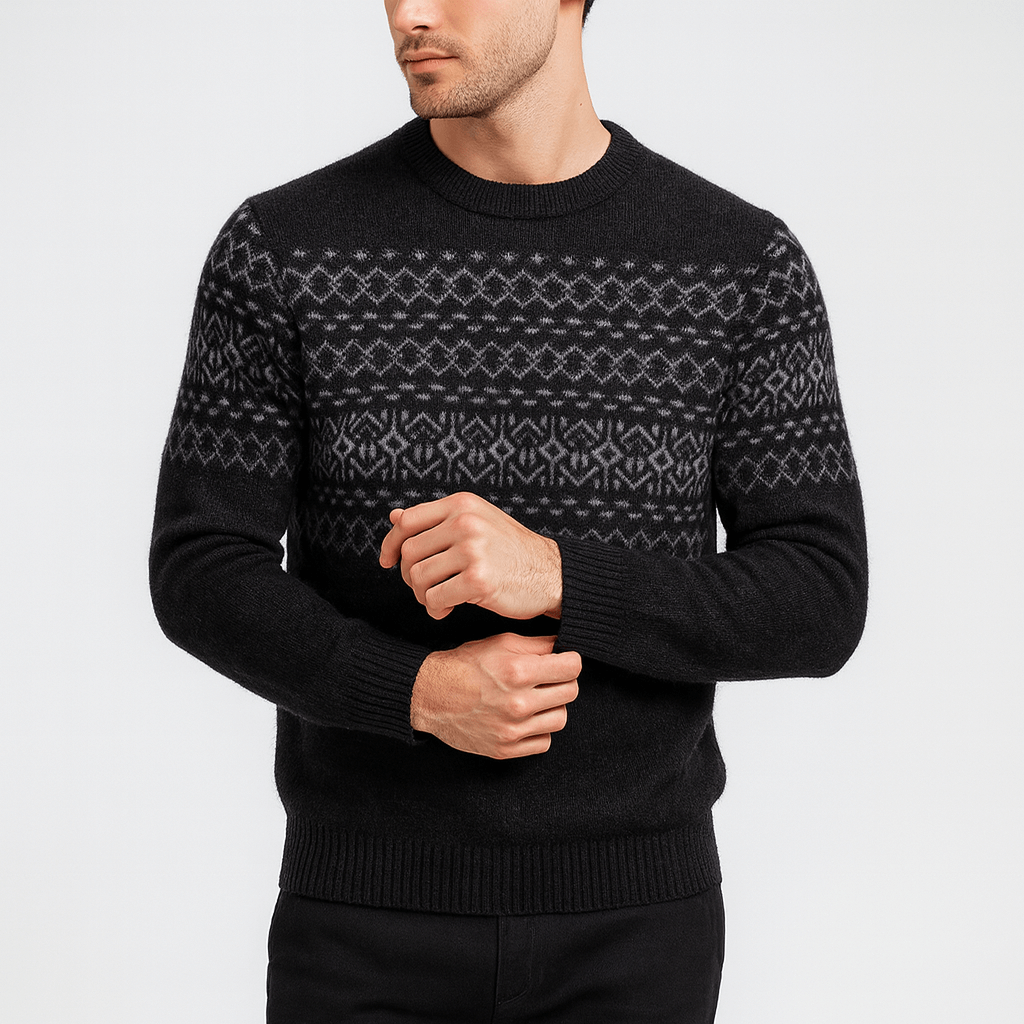 Soviska | Wzorzysty sweter z wełną