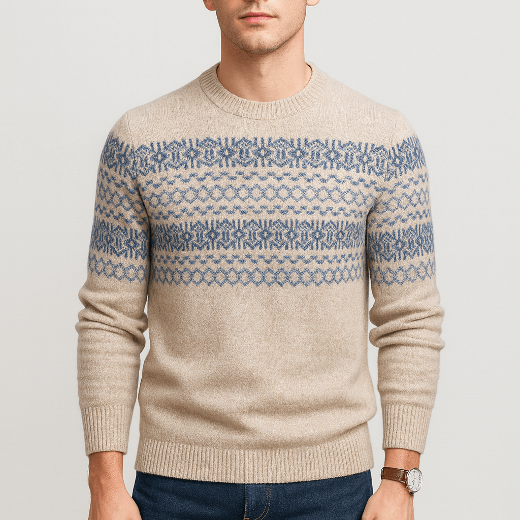 Soviska | Wzorzysty sweter z wełną