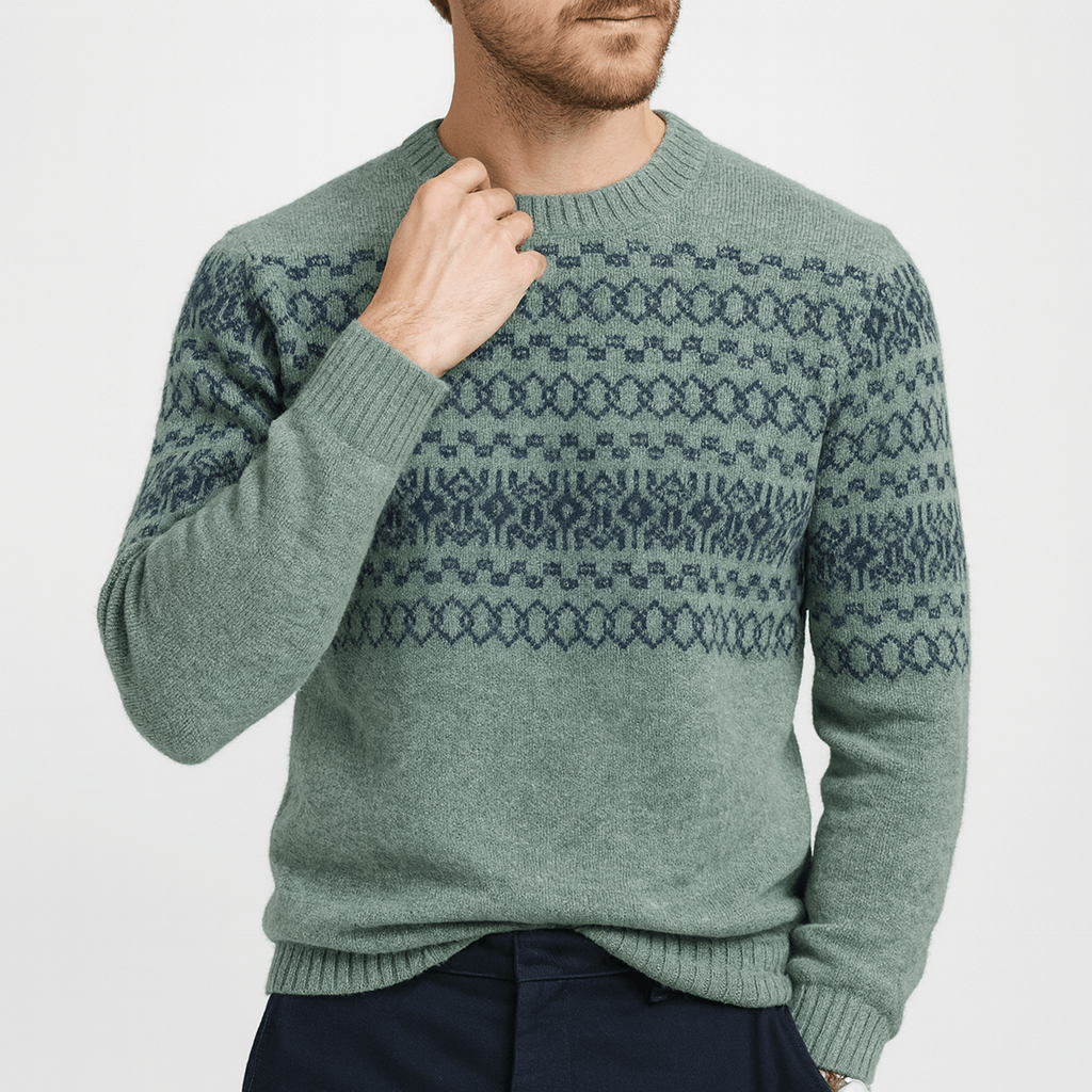 Soviska | Wzorzysty sweter z wełną