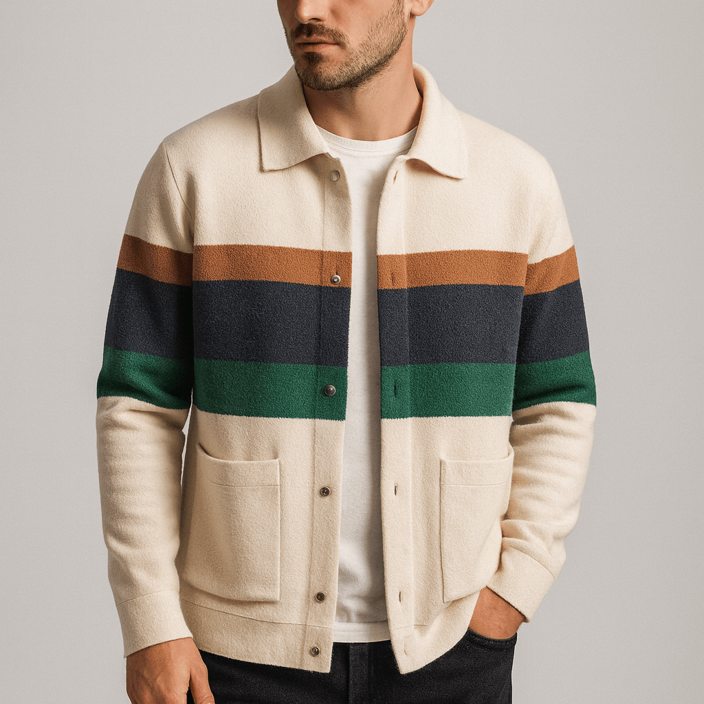 Soviska | Żakardowy kardigan z blokami kolorów