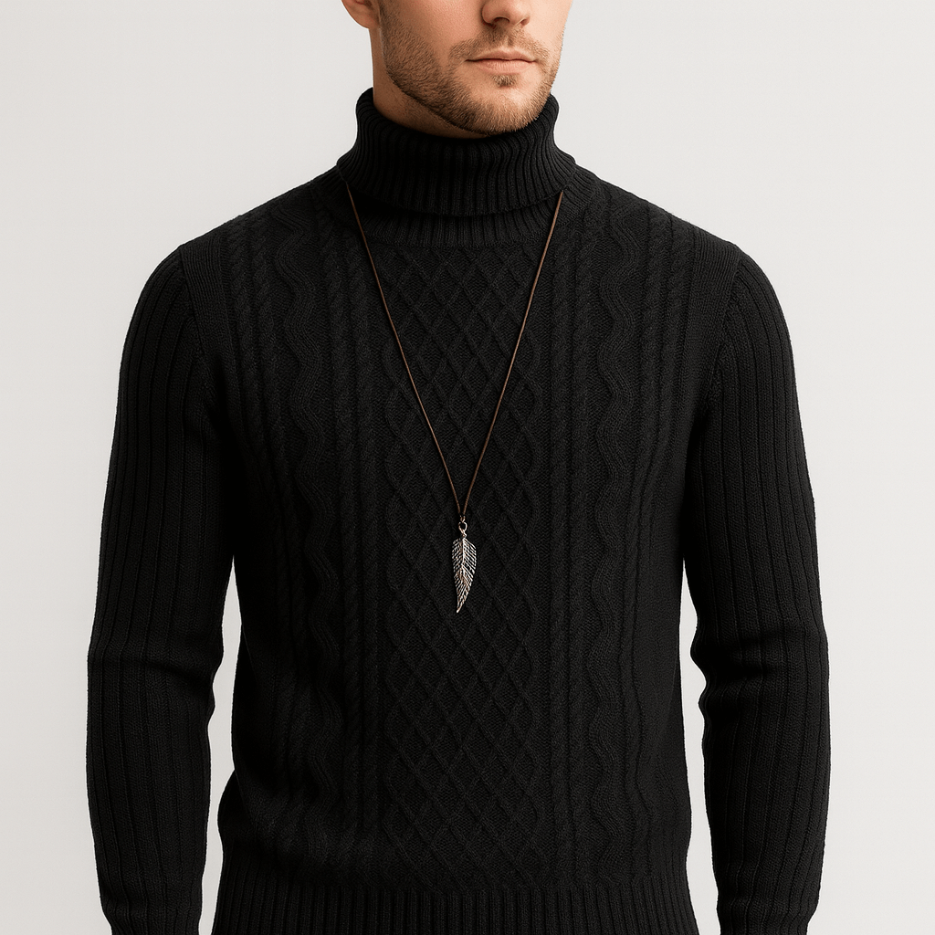 Soviska | Żakardowy sweter z golfem