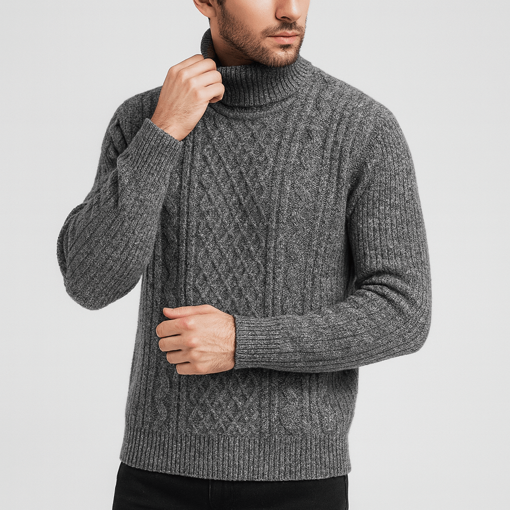 Soviska | Żakardowy sweter z golfem