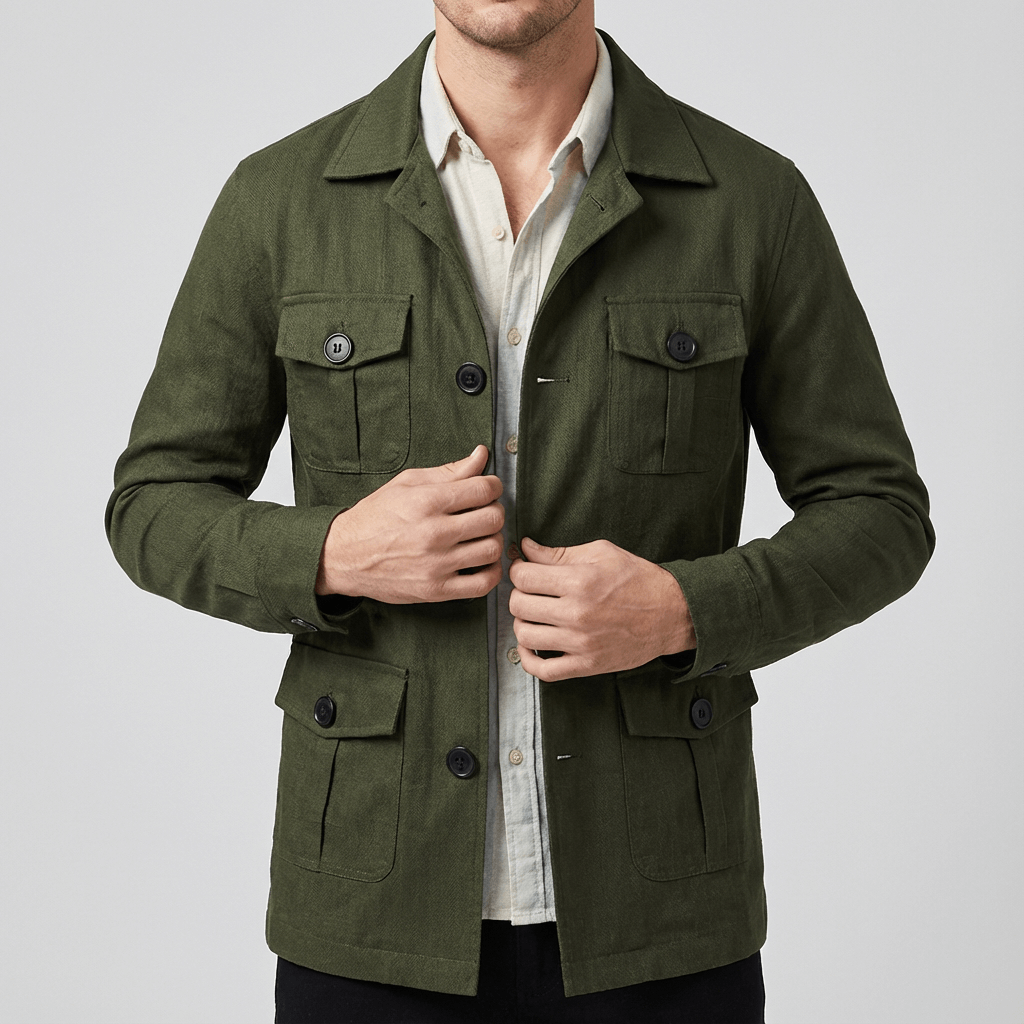 Soviska | Zamszowa kurtka myśliwska z regulowanym pasem i pikowaną podszewką