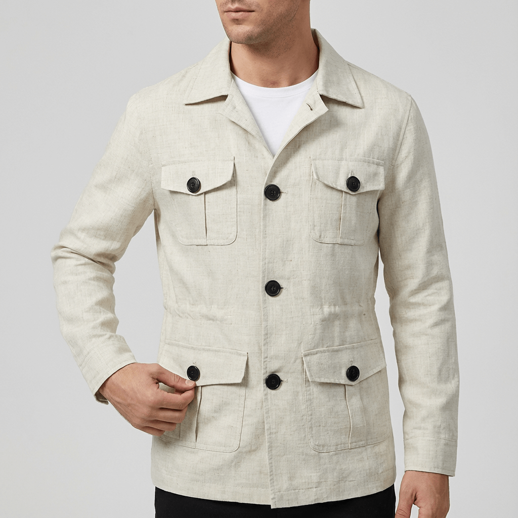 Soviska | Zamszowa kurtka myśliwska z regulowanym pasem i pikowaną podszewką