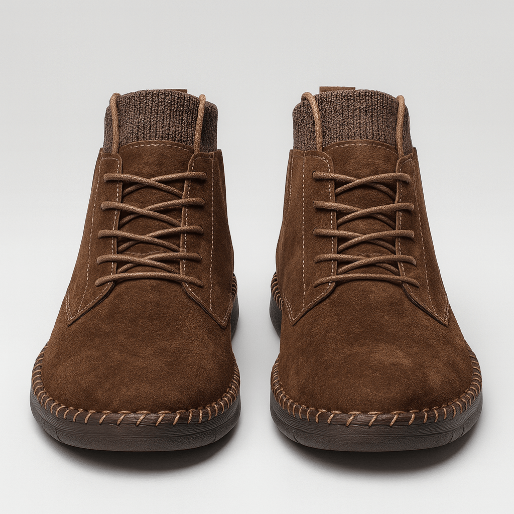 Soviska | Zamszowe botki z elastycznymi wstawkami