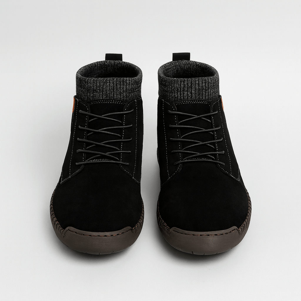 Soviska | Zamszowe botki z elastycznymi wstawkami