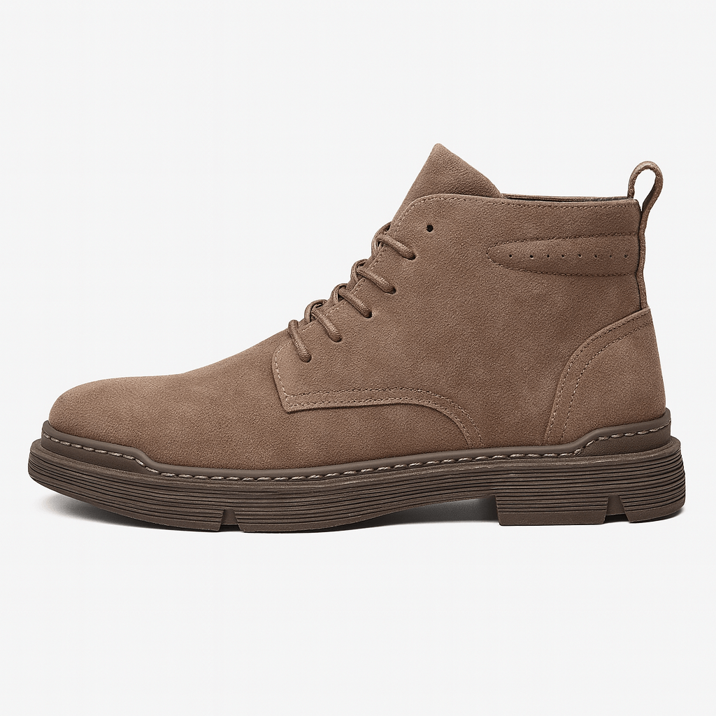 Soviska | Zamszowe buty za kostkę z klasycznym wiązaniem