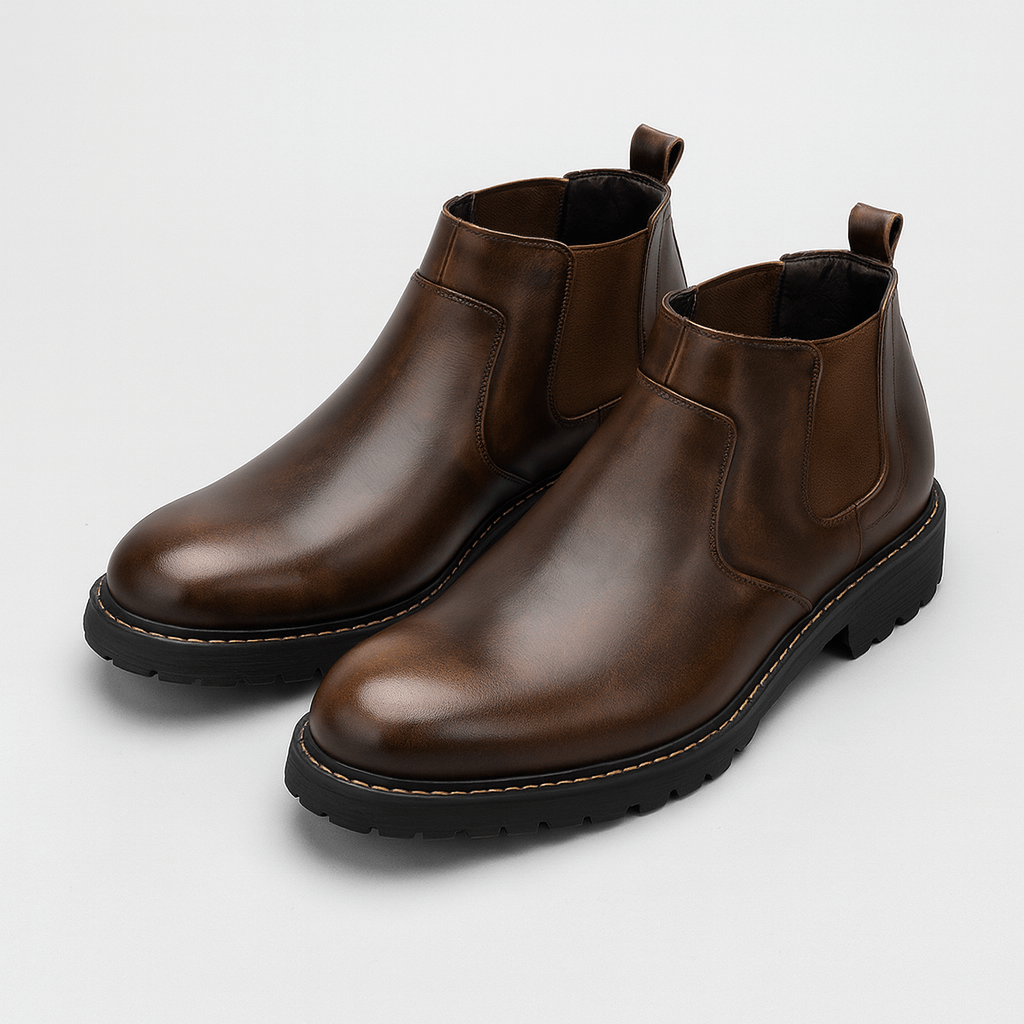 Soviska | Zamszowe sztyblety Chelsea z elastyczną gore