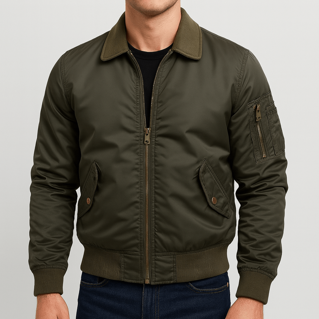 Soviska | Zip-up bomberka z wywijanym kołnierzem